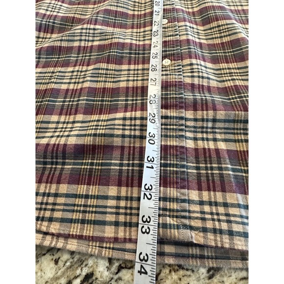 Ralph Lauren Plaid Shirt Classic Fit Heavier Cotton Mens Size Large Long Sleeve - Picture 8 of 9